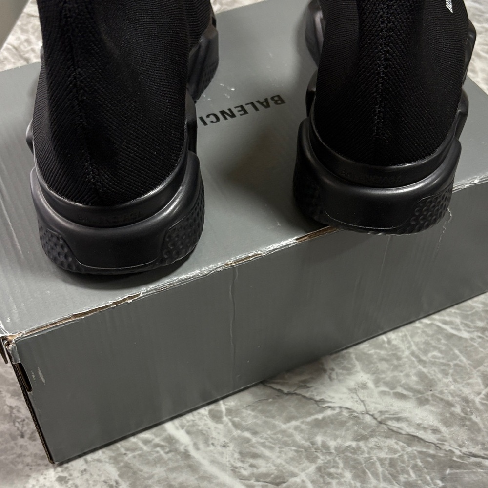 Balenciaga Men's Black Knit Sneakers - Picture 3 of 3